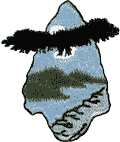 logo of arrowhead, mountain and eagle